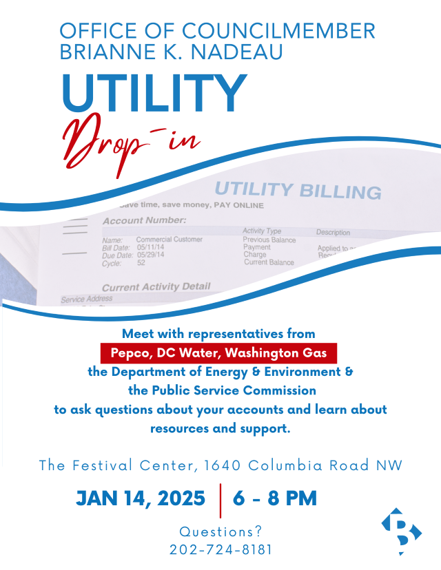 Utility drop in event flyer. Details below