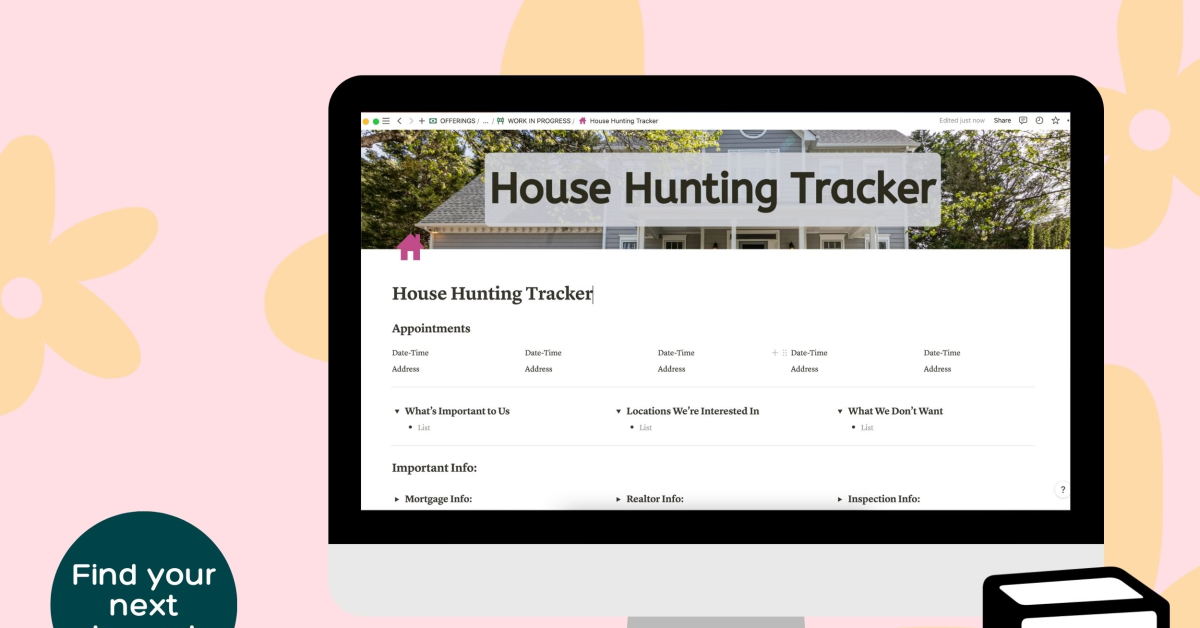 Hunting Guide Tracker Example House Hunting Tracker for Notion-Notion Template