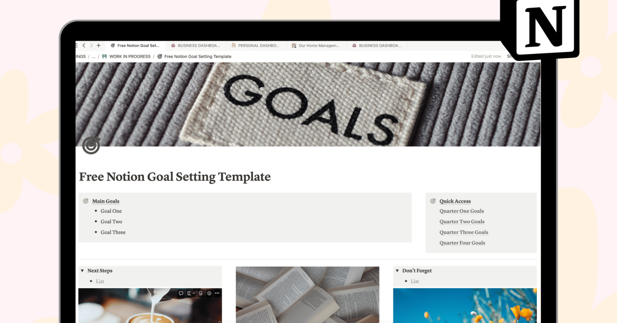 FREE Notion Goals Template