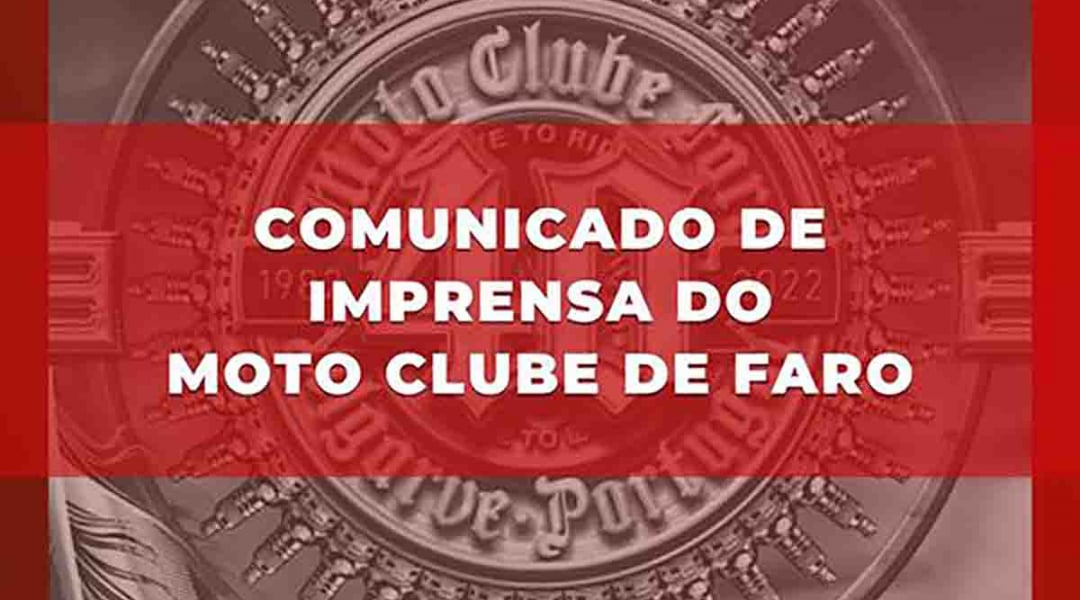 Comunicado do Moto Clube de Faro