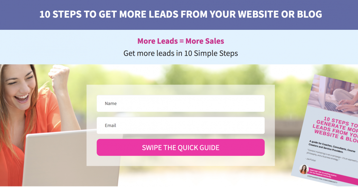 10 STEPS TO GENERATE MORE LEADS FROM YOUR BLOG AND WEBSITE