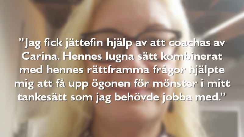 Carina Rydén - Coach, Spaterapeut och massör - Umeå / Västerbotten