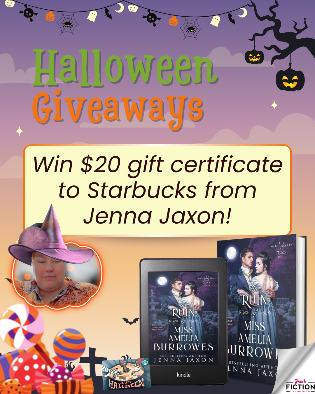 Sip & Sin! Win $20 GC + THE RUIN OF MISS AMELIA BURROWES by Jenna Jaxon