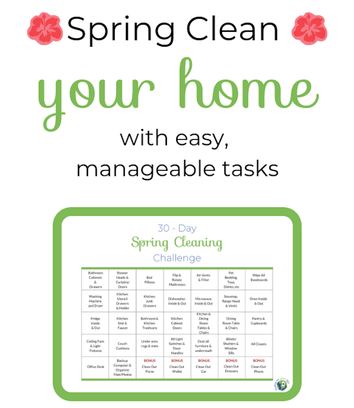 30 Day Spring Cleaning Challenge