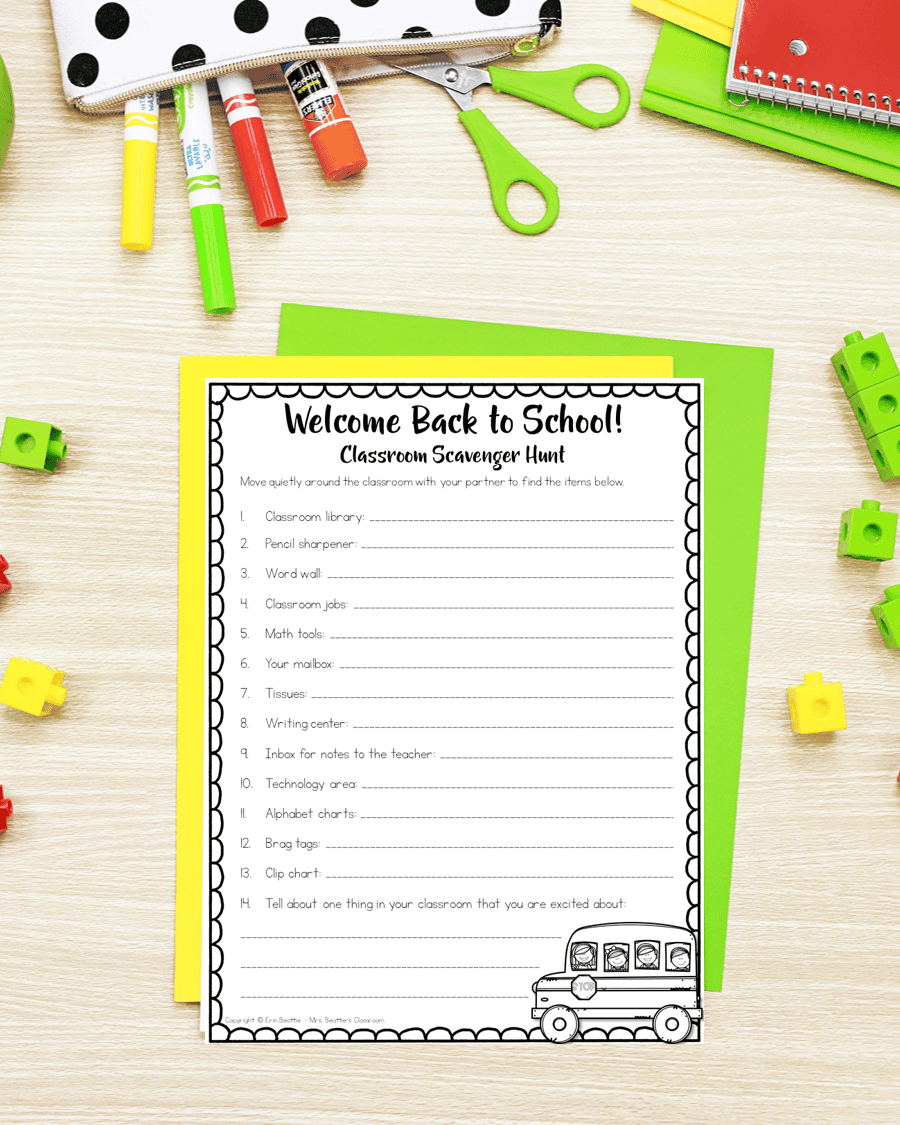 FREE Back-to-School Scavenger Hunt