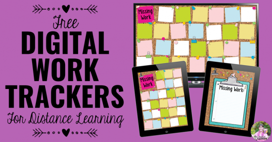 FREE Digital Work Tracker for Distance Learning