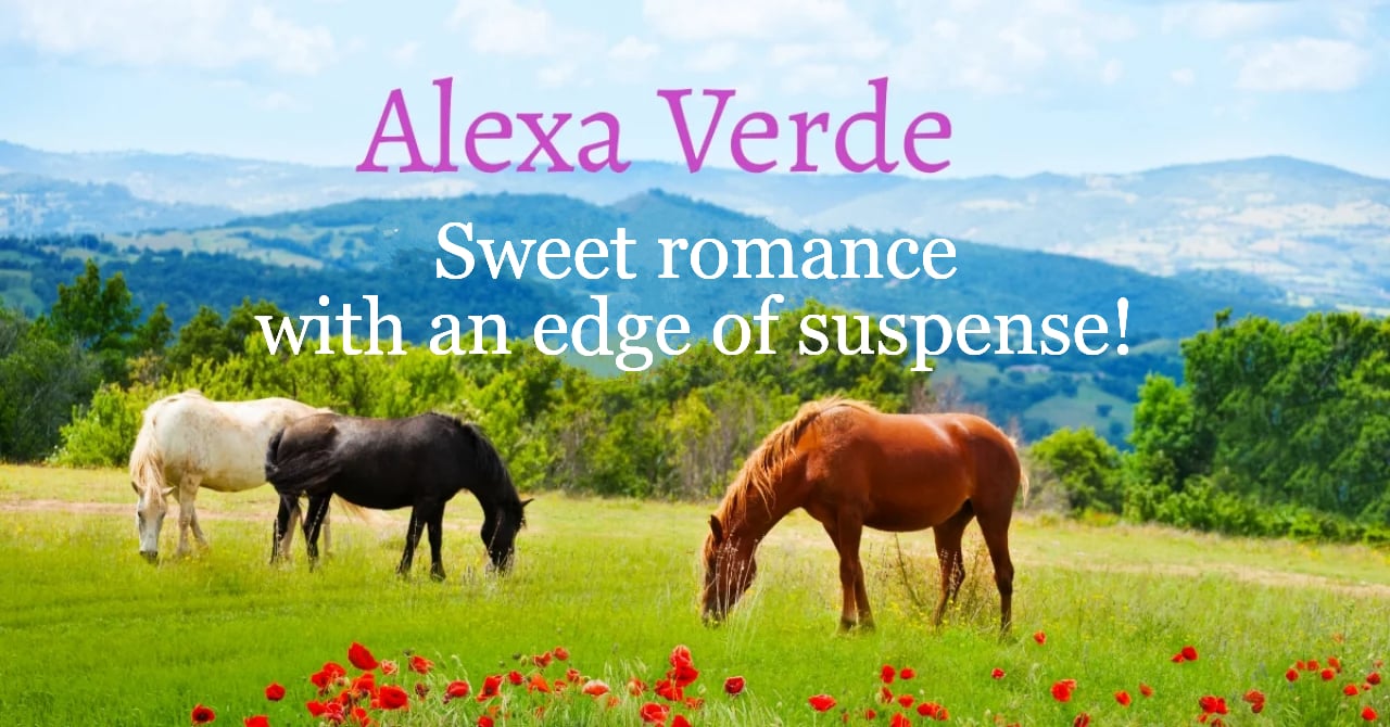 Covers of books by Christian romance author Alexa Verde