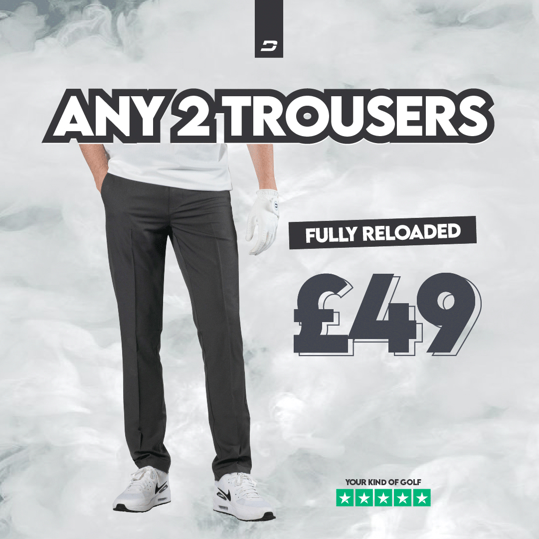 🛎 ANY 2 TROUSERS £49 IS BACK! ALL SIZES + COLOURS RESTOCKED 🛎 Druids Golf