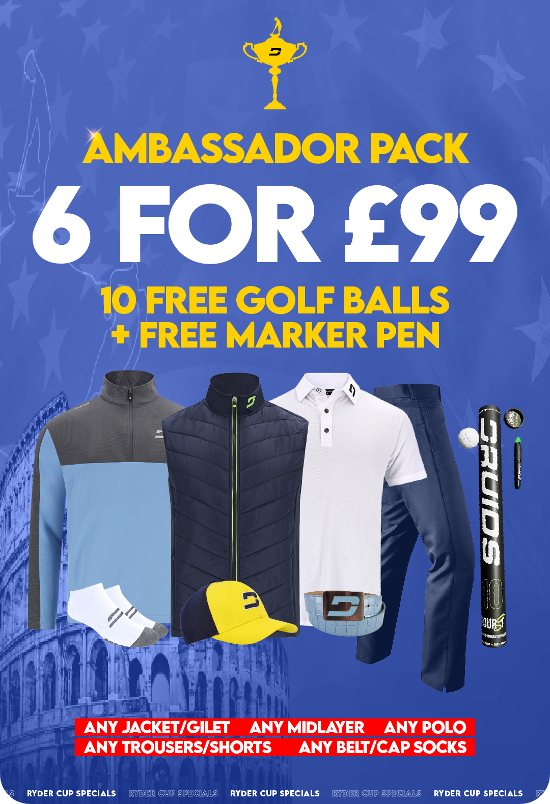 6 FOR £99 AMBASSADOR PACK + FREE BALLS FULL RESTOCK & NEW ARRIVALS