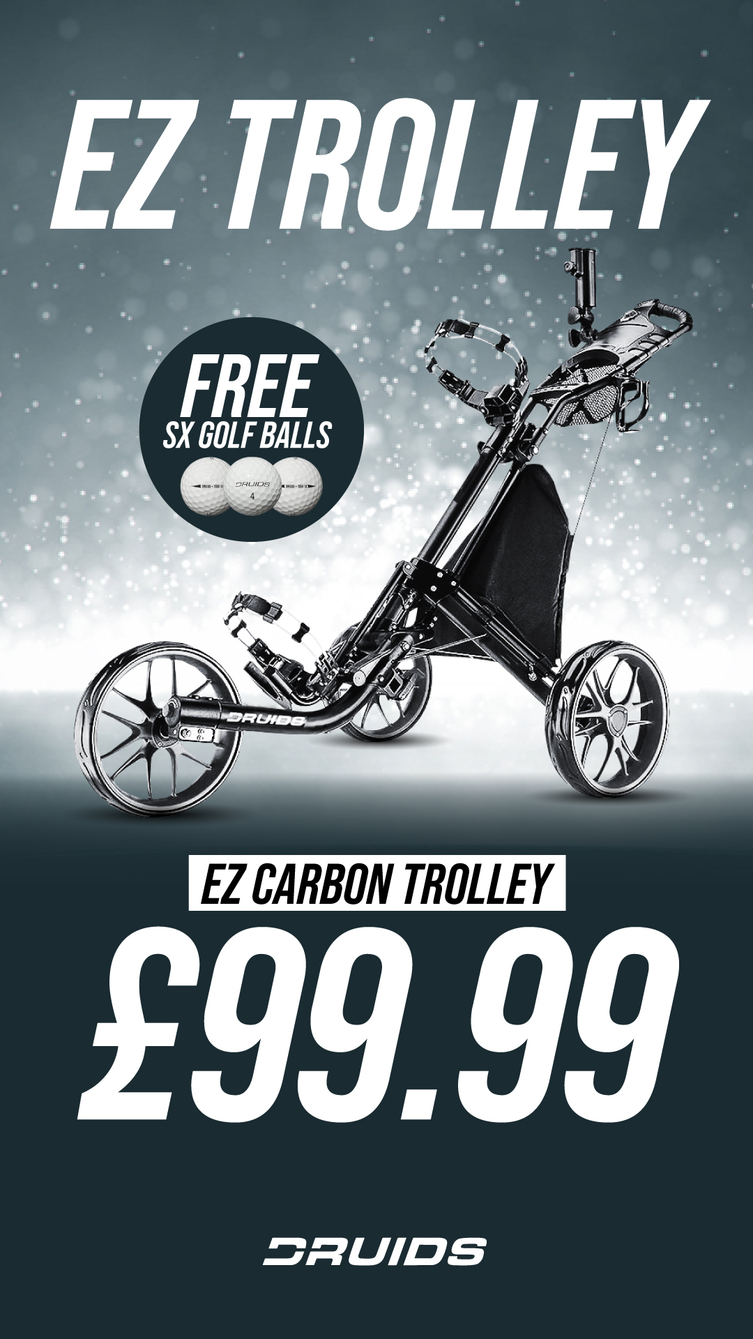 £99 EZ TROLLEY + FREE BALLS ⛳ Druids Golf